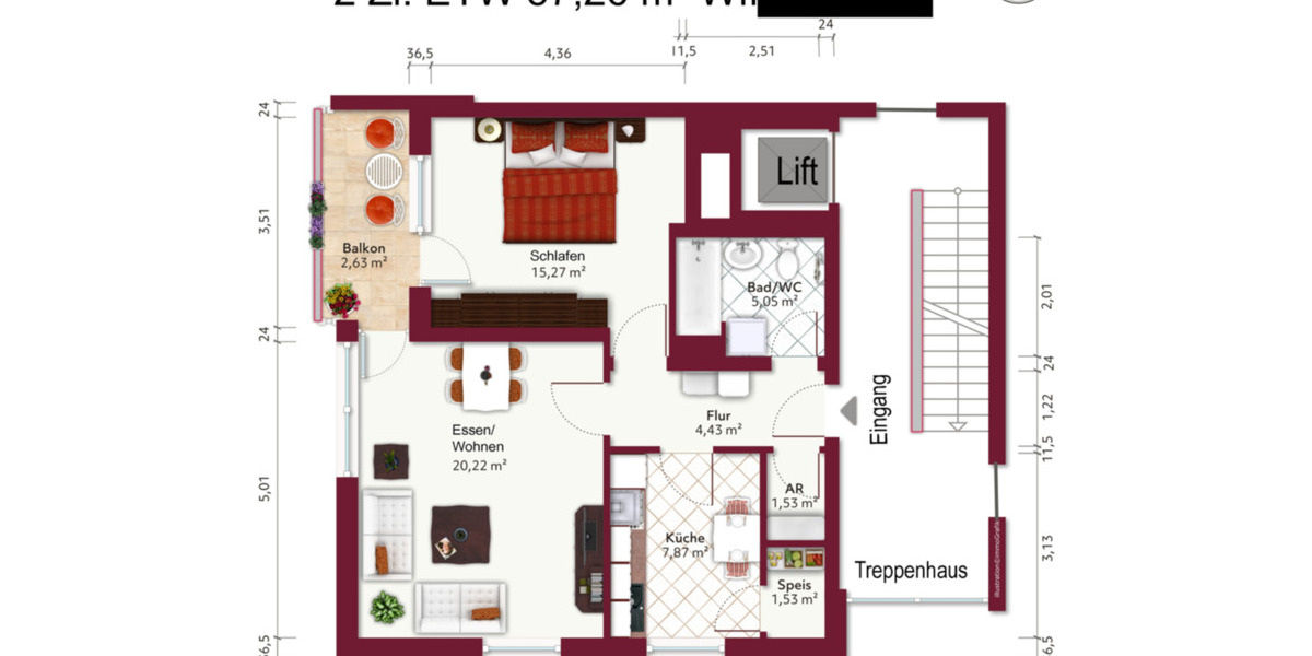 Einfamilienhaus Forchheim - 2 Zimmer, 57 m&sup2;, 198.000&euro; | Angebot:25339831
