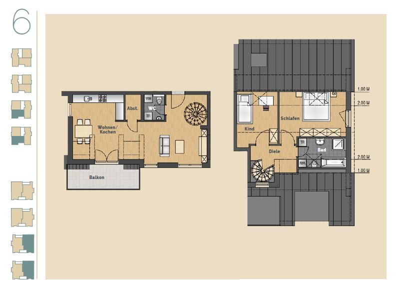 Maisonettenwohnung Nürnberg Gaismannshof - 3 Zimmer, 86 m&sup2;, 1.325&euro; | Angebot:26477238