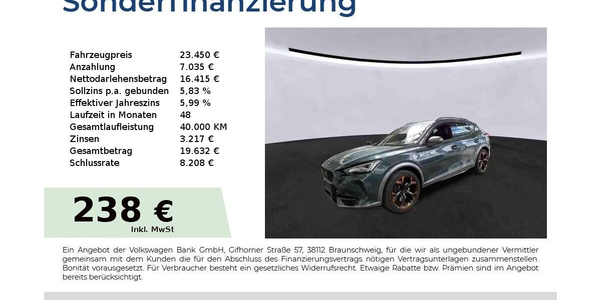 Cupra Formentor 89.350 km 23.450 &euro; Nürnberg 90431