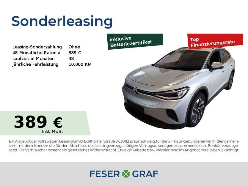 VW ID.4 14.437 km 38.980 € Fürth 90763