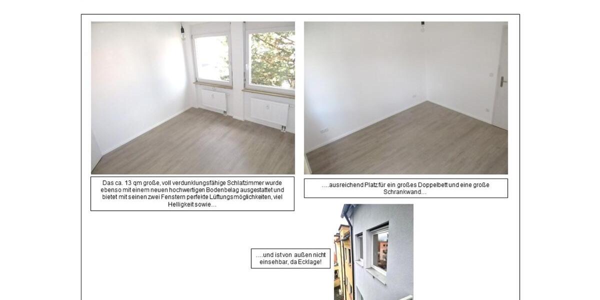 Etagenwohnung Nürnberg Zerzabelshof - 2 Zimmer, 60 m&sup2;, 990&euro; | Angebot:25572155