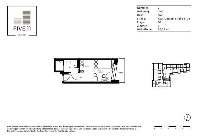 Wohnen am Siemens Campus: Möblierte 1-Zimmer-Wohnung zimmer