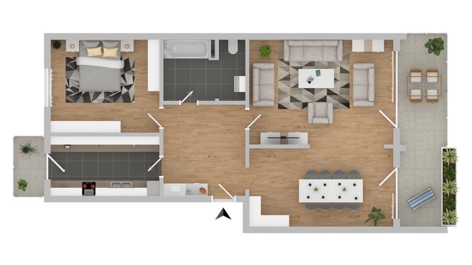 Etagenwohnung Nürnberg Erlenstegen - 3 Zimmer, 92 m&sup2;, 980&euro; | Angebot:26676166