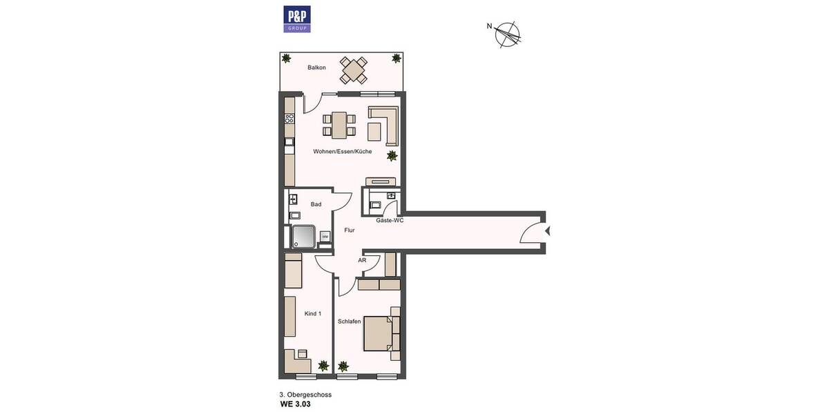 Etagenwohnung Fürth Innenstadt - 3 Zimmer, 89 m&sup2;, 1.501&euro; | Angebot:26809371