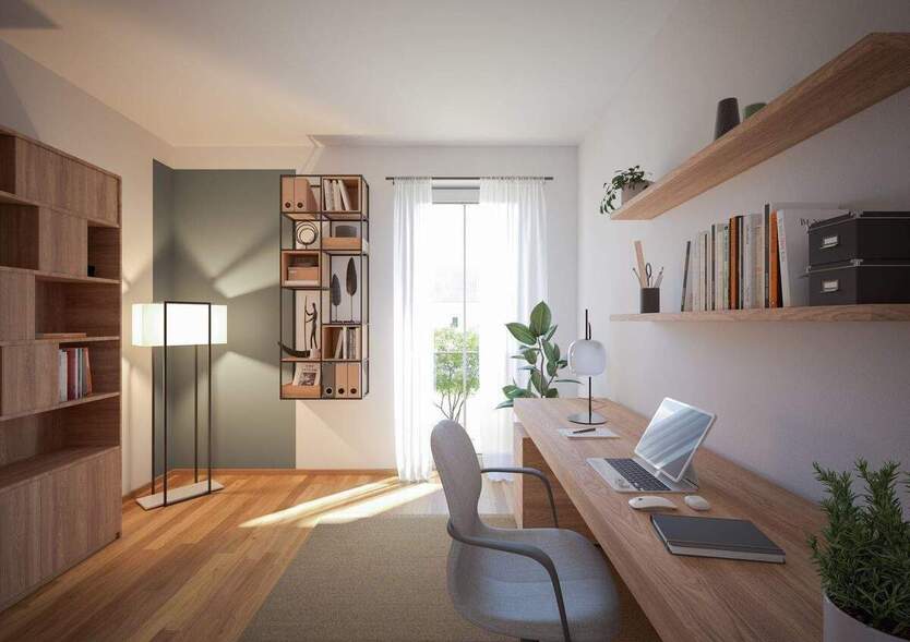 Lichtdurchflutete 4-Zimmer mit Tageslicht-Bad, Gäste-WC, Abstellraum, gr. Balkon - KfW 40 QNG 4 zimmer