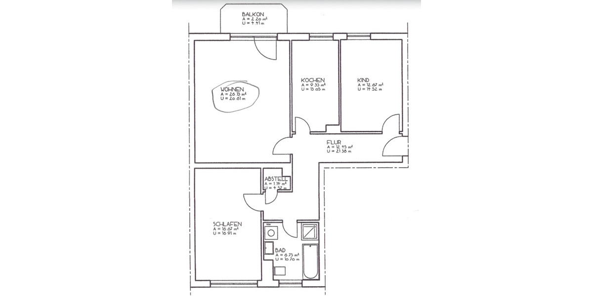 Etagenwohnung Nürnberg Kleinweidenmühle - 3 Zimmer, 87 m&sup2;, 475.000&euro; | Angebot:24741087