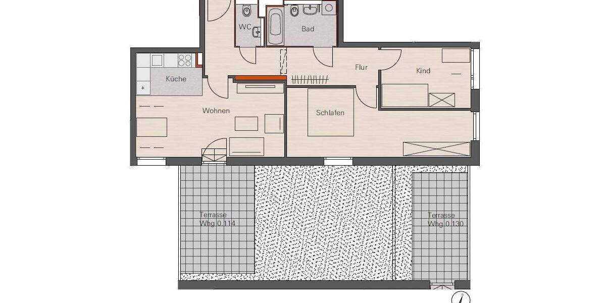 Etagenwohnung Nürnberg Gärten b Wöhrd - 3 Zimmer, 83 m&sup2;, 1.150&euro; | Angebot:25771199