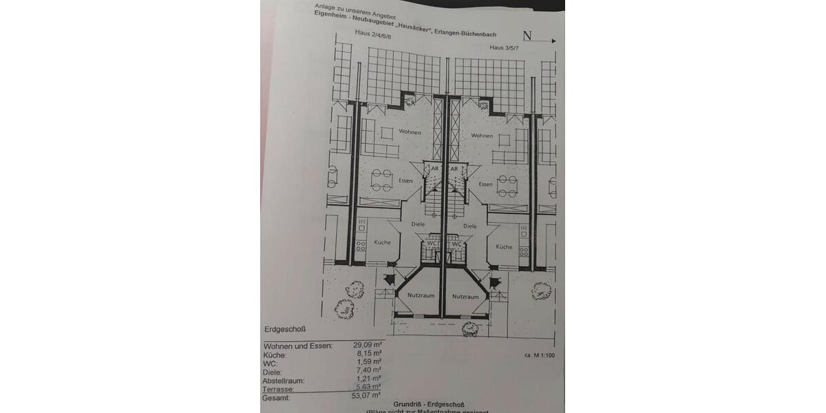 Reihenhaus Erlangen Alterlangen - 5 Zimmer, 122 m&sup2;, 649.000&euro; | Angebot:27618382