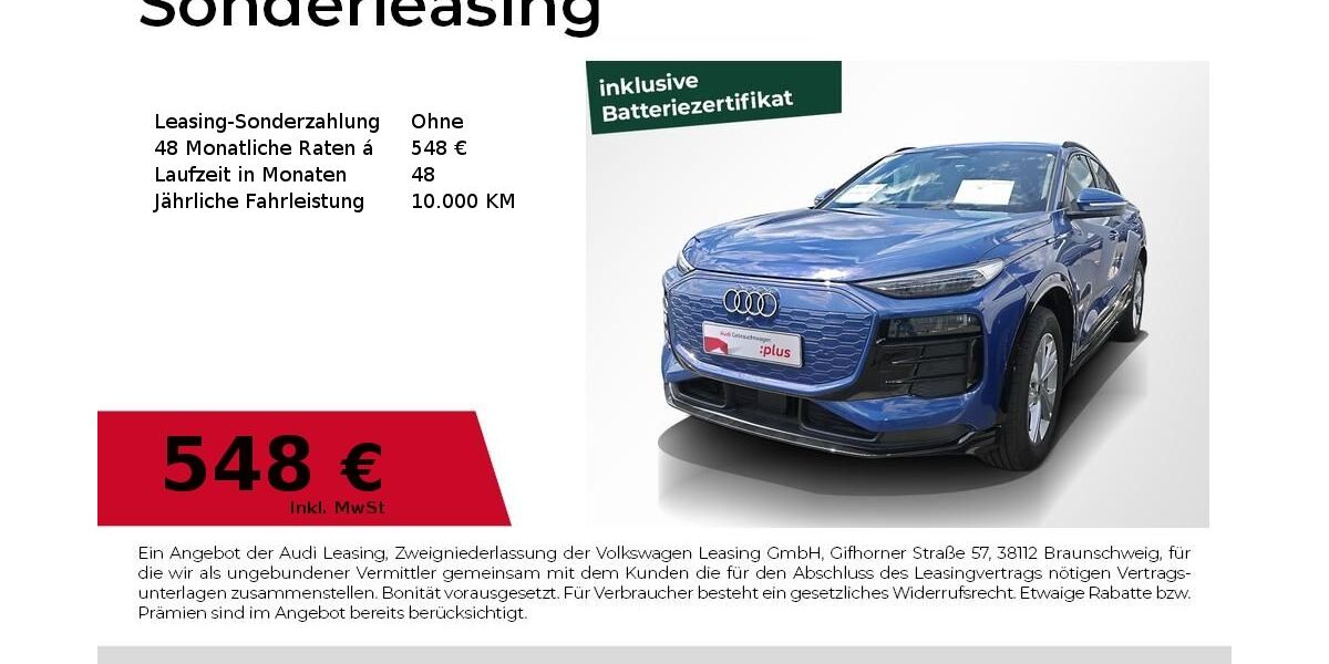 Audi Q6 e-tron 16.150 km 51.590 &euro; Erlangen 91058