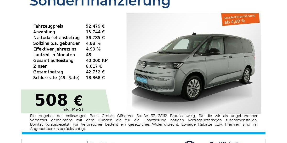 VW T7 Multivan 1.250 km 52.241 &euro; Nürnberg 90441
