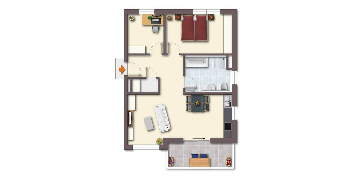 Etagenwohnung Nürnberg Fischbach - 3 Zimmer, 72 m&sup2;, 436.000&euro; | Angebot:25770817