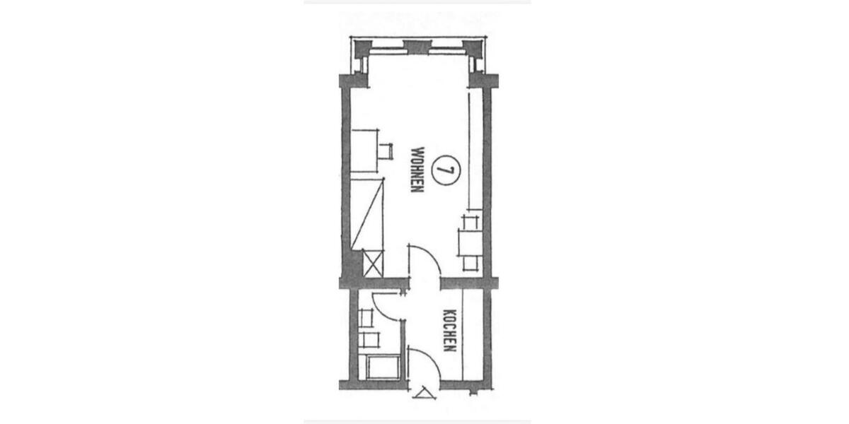 Etagenwohnung Nürnberg Gibitzenhof - 1 Zimmer, 34 m&sup2;, 636&euro; | Angebot:27621584