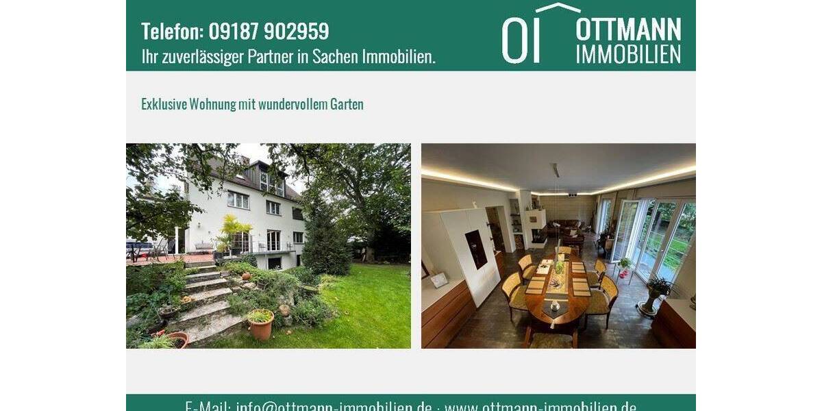 Exklusive Erdgeschoss Wohnung mit Terrasse und Garten 2 zimmer