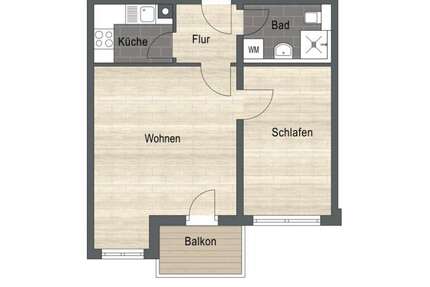 Wohnung Fürth Südstadt - 2 Zimmer, 44 m&sup2;, 145.000&euro; | Angebot:27009047