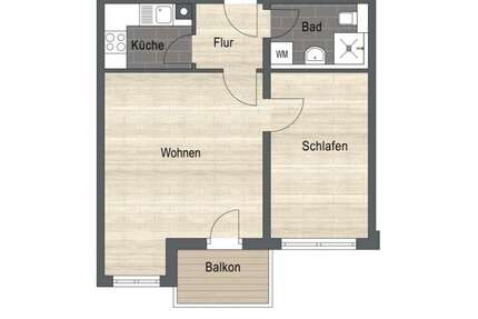 Wohnung Fürth Südstadt - 2 Zimmer, 44 m&sup2;, 152.000&euro; | Angebot:27009047