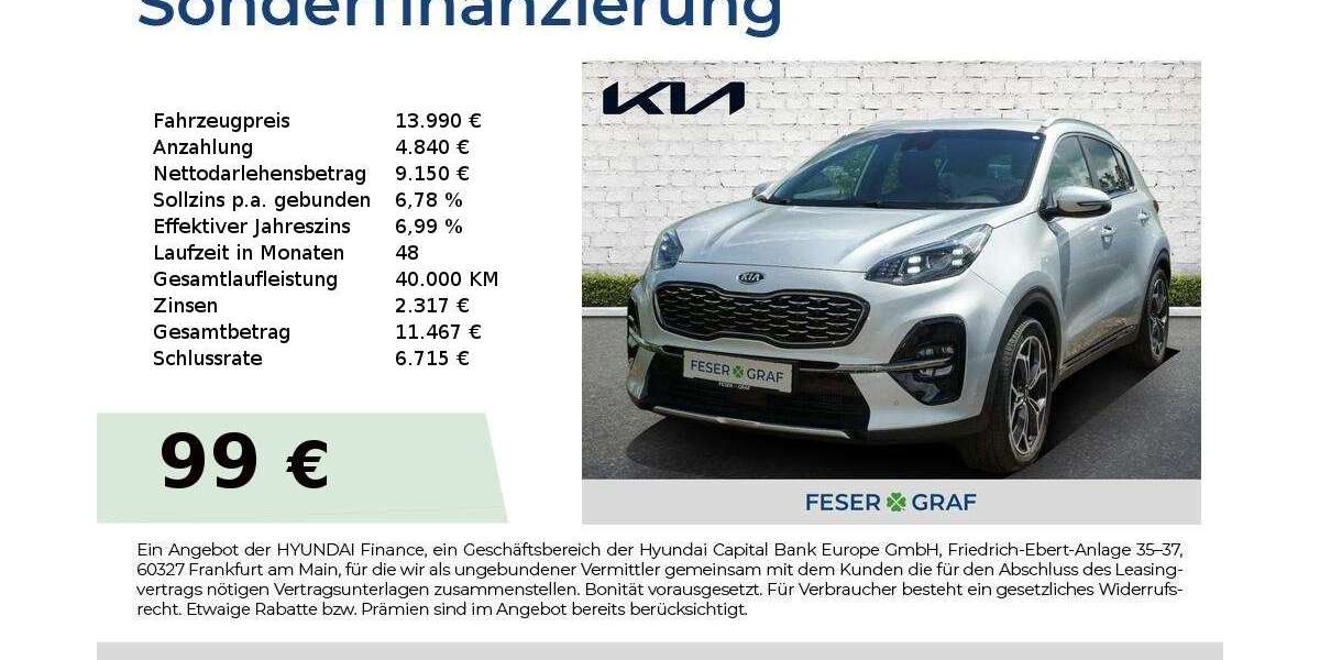 Kia Sportage 91.015 km 13.990 &euro; Roth 91154