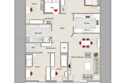 Familienfreundliche 5-Zimmer-DG-Wohnung zimmer