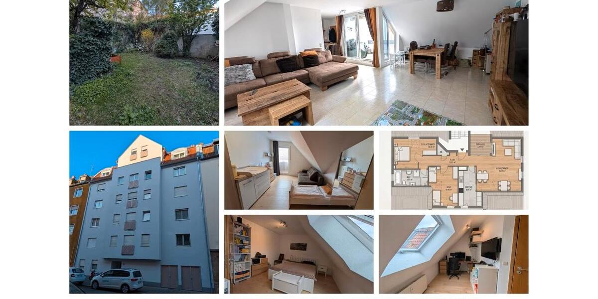 Dachgeschoßwohnung Nürnberg Hasenbuck - 3 Zimmer, 105 m&sup2;, 385.000&euro; | Angebot:26997912