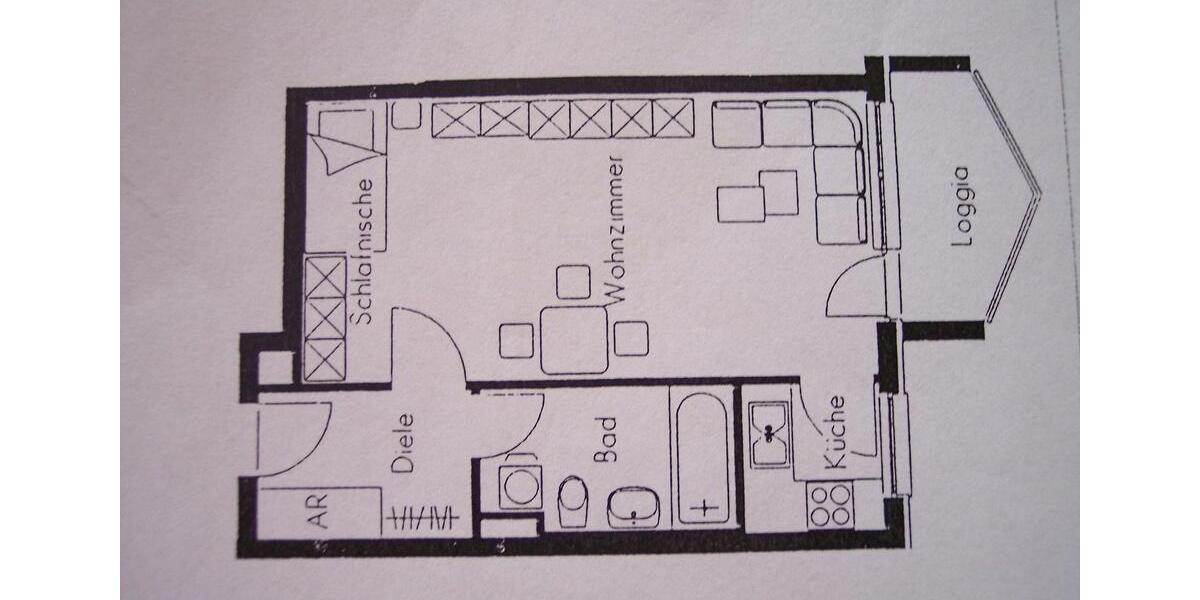 Schöne 1-Zimmer-Wohnung mit Balkon und Einbauküche - provisionsfrei - top Verkehrsanbindung 1 zimmer