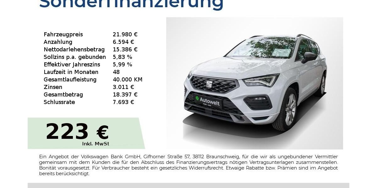 Seat Ateca 78.450 km 21.980 &euro; Nürnberg 90431