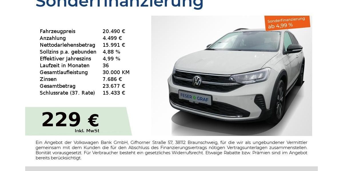 VW Taigo 7.449 km 19.310 &euro; Fürth 90763
