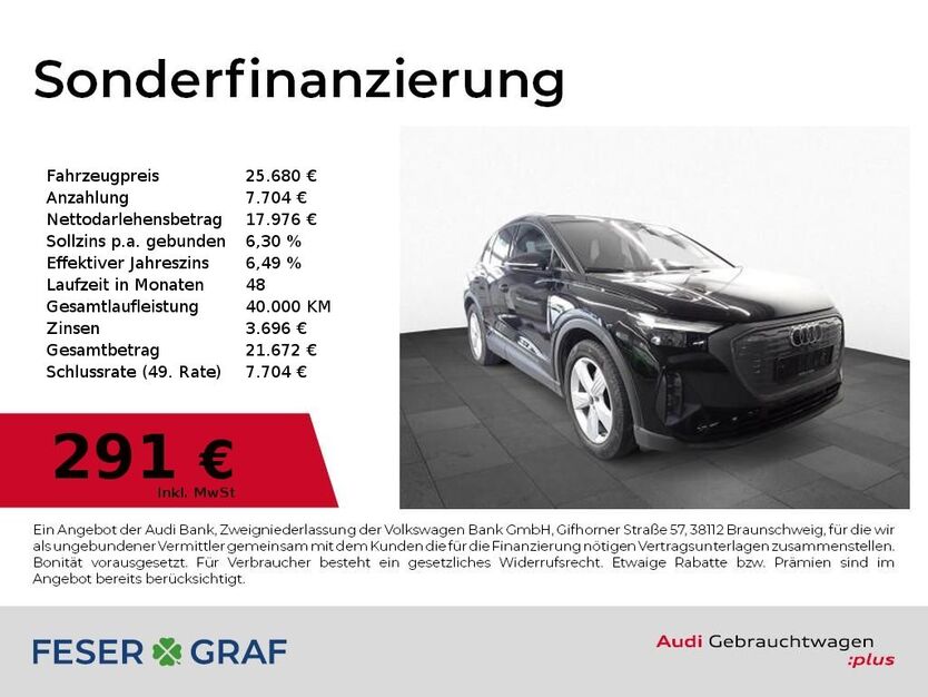 Audi Q4 e-tron 36.800 km 25.680 € Nürnberg 90411