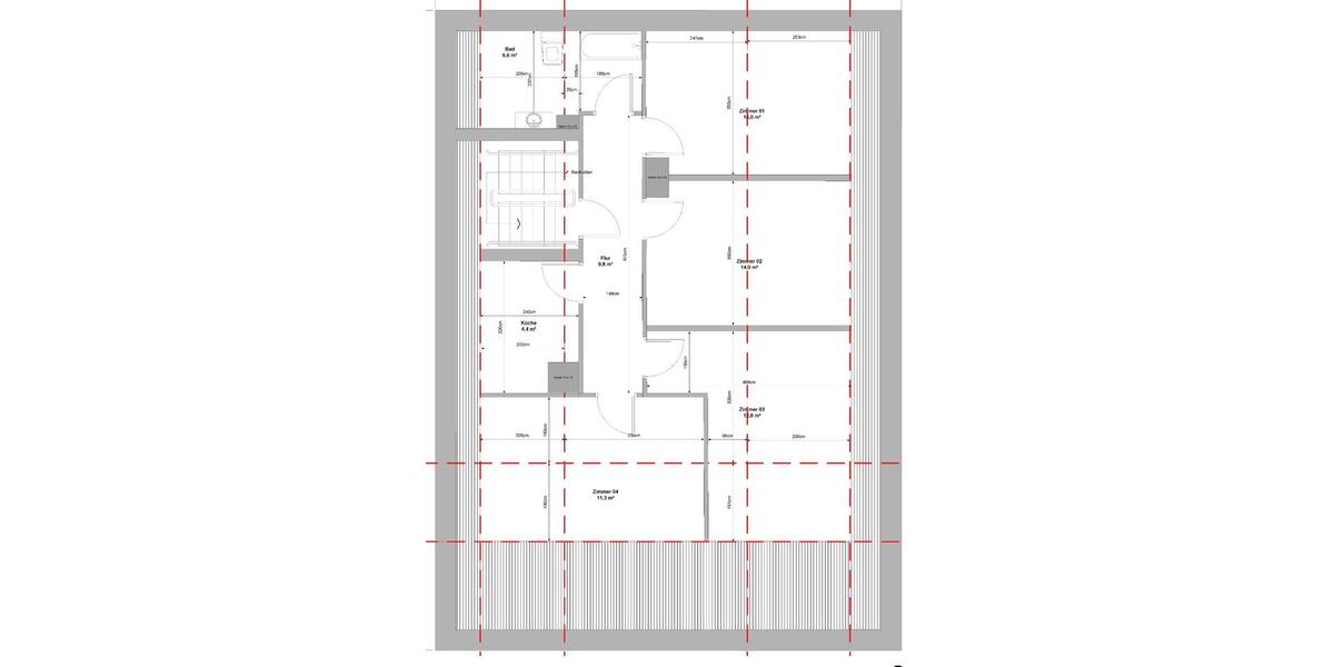Dachgeschoßwohnung Nürnberg Eberhardshof - 4 Zimmer, 78 m&sup2;, 950&euro; | Angebot:27567895