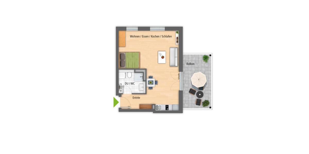 1 Zimmer Luxus Apartment im Grundigpark zu Verkaufen 1 zimmer