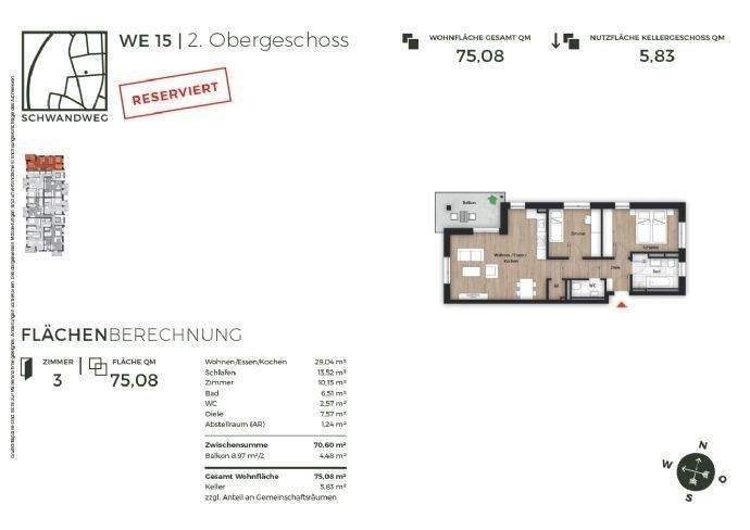 Helle 3 - Zimmerwohnung mit Einbauküche 3 zimmer