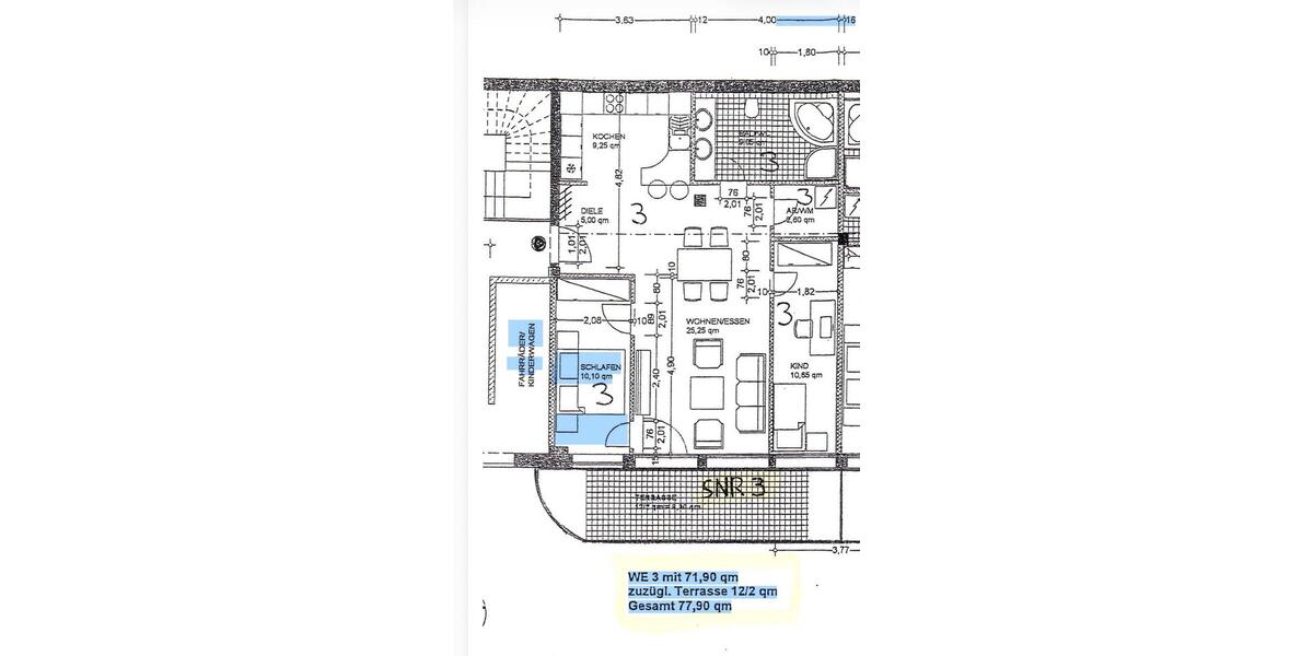 Erdgeschoßwohnung Fürth Altstadt - 3 Zimmer, 78 m&sup2;, 335.000&euro; | Angebot:27201948
