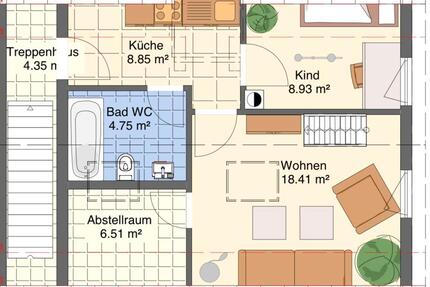 Wohnung Erlangen Bruck - 3 Zimmer, 48 m&sup2;, 717&euro; | Angebot:26413847