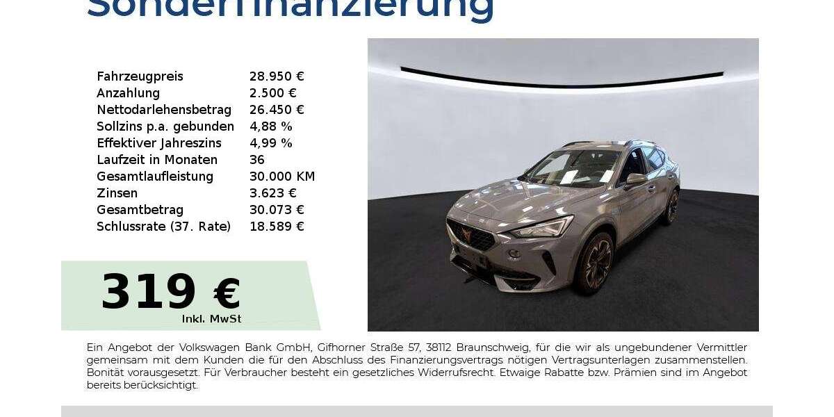 Cupra Formentor 18.400 km 28.950 &euro; Lauf an der Pegnitz 91207