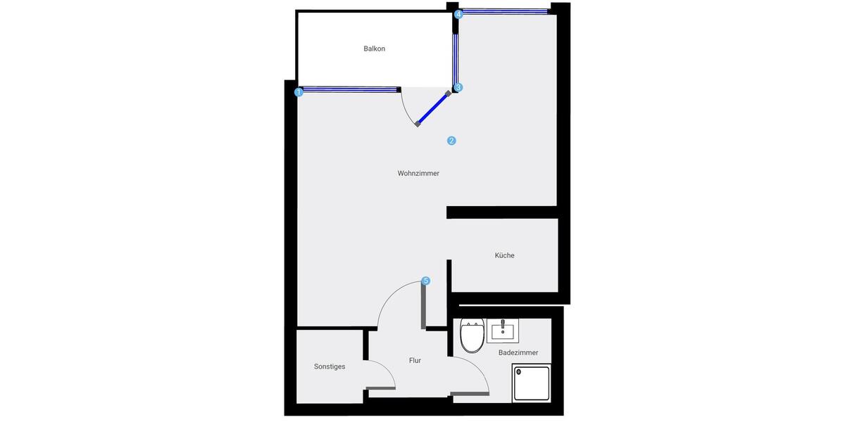 Etagenwohnung Nürnberg Hasenbuck - 1 Zimmer, 37 m&sup2;, 457&euro; | Angebot:23816896