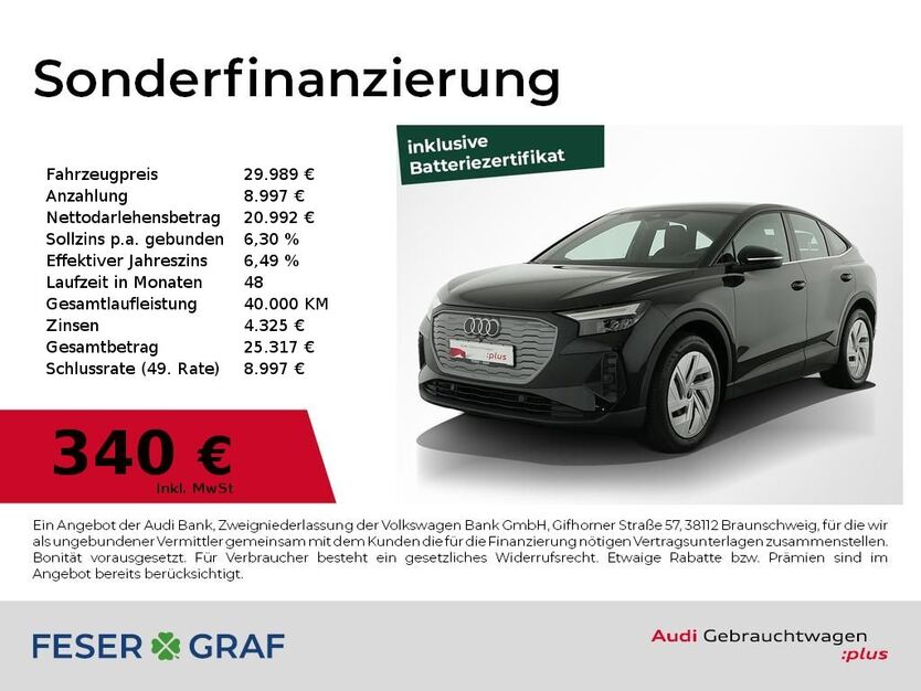 Audi Q4 e-tron 15.700 km 29.480 € Nürnberg 90411