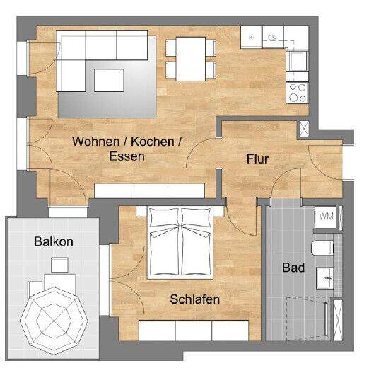 Etagenwohnung Nürnberg Röthenbach b Schweinau - 2 Zimmer, 64 m&sup2;, 430.200&euro; | Angebot:26807286