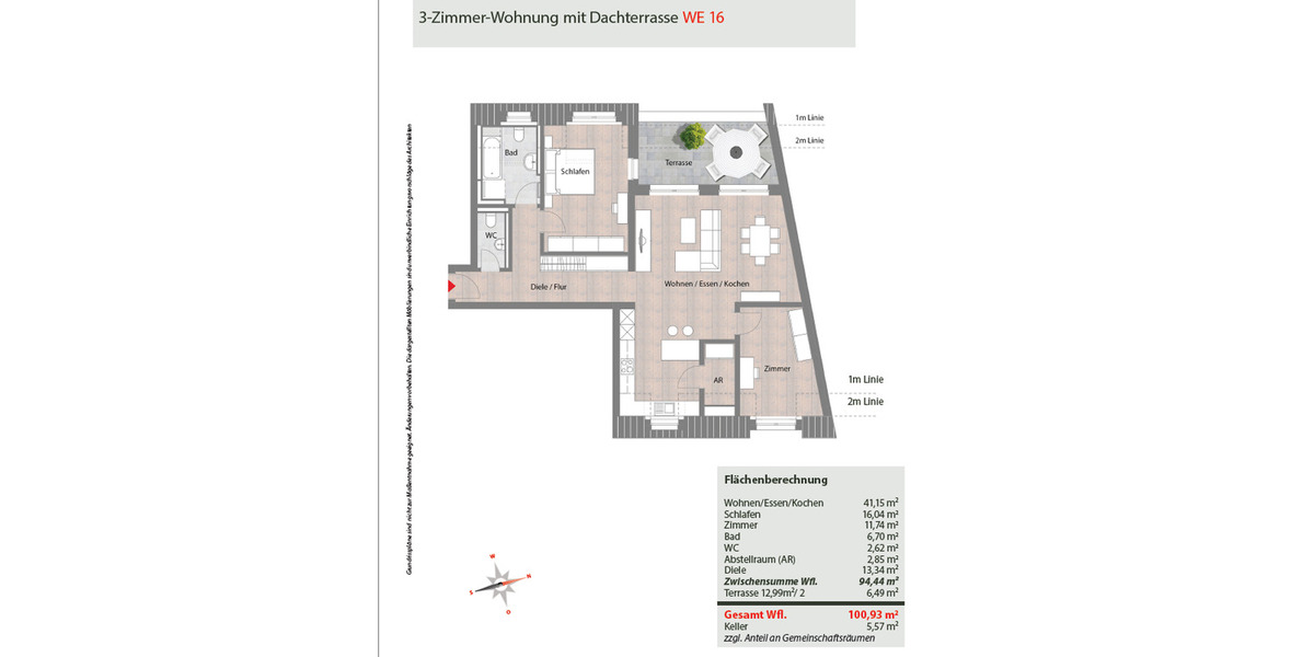 Moderne 3-Zimmer-Whg. mit Einbauküche 3 zimmer