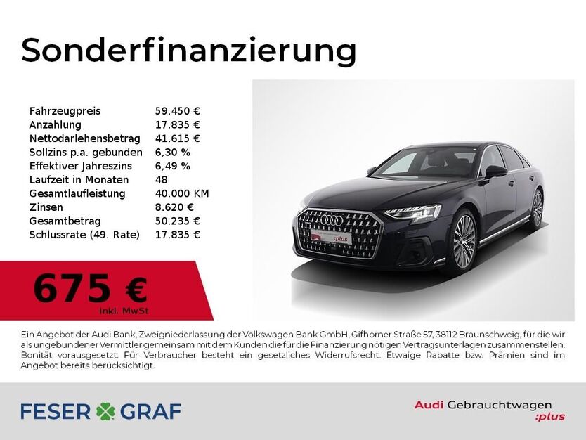 Audi A8 47.800 km 58.240 € Nürnberg 90411