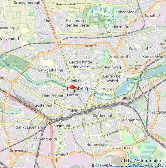 Etagenwohnung Nürnberg Sebald - 2 Zimmer, 58 m&sup2;, 1.000&euro; | Angebot:26656955