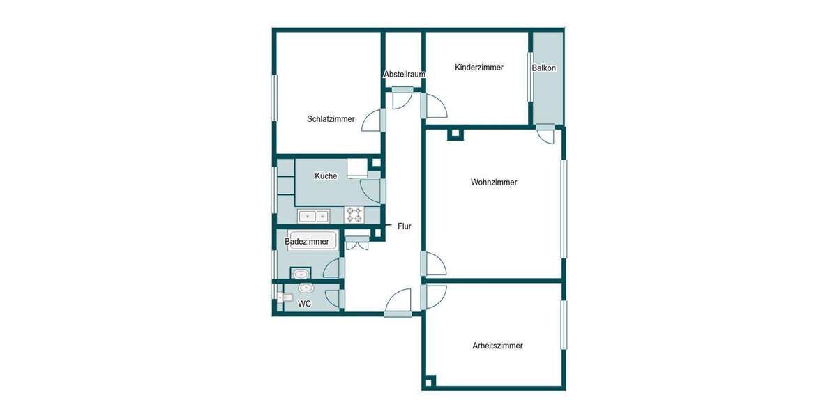 4-Zimmer-Wohnung, Balkon - ruhige, zentrale Lage in grüner Umgebung mit top Verkehrsanbindung 4 zimmer