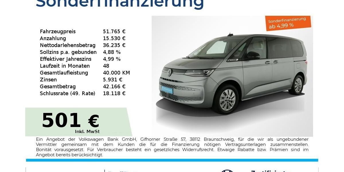 VW T7 Multivan 1.250 km 51.527 &euro; Nürnberg 90441