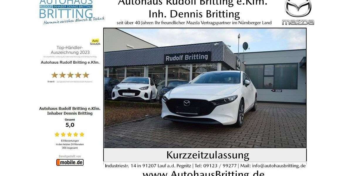 Mazda 3 6.000 km 24.990 &euro; Lauf an der Pegnitz 91207