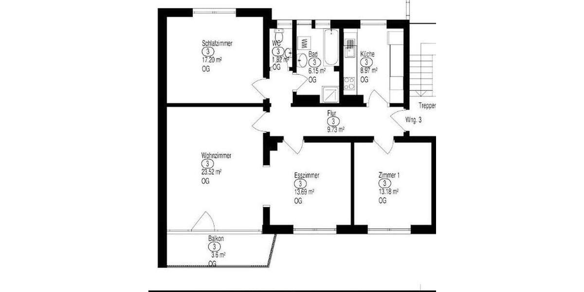 Etagenwohnung Herzogenaurach - 4 Zimmer, 98 m&sup2;, 345.000&euro; | Angebot:25820155