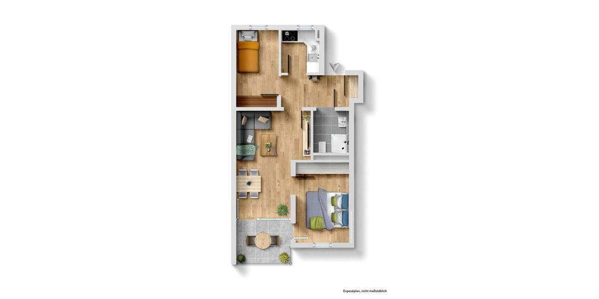 Etagenwohnung Nürnberg Erlenstegen - 3 Zimmer, 60 m&sup2;, 750&euro; | Angebot:26253175