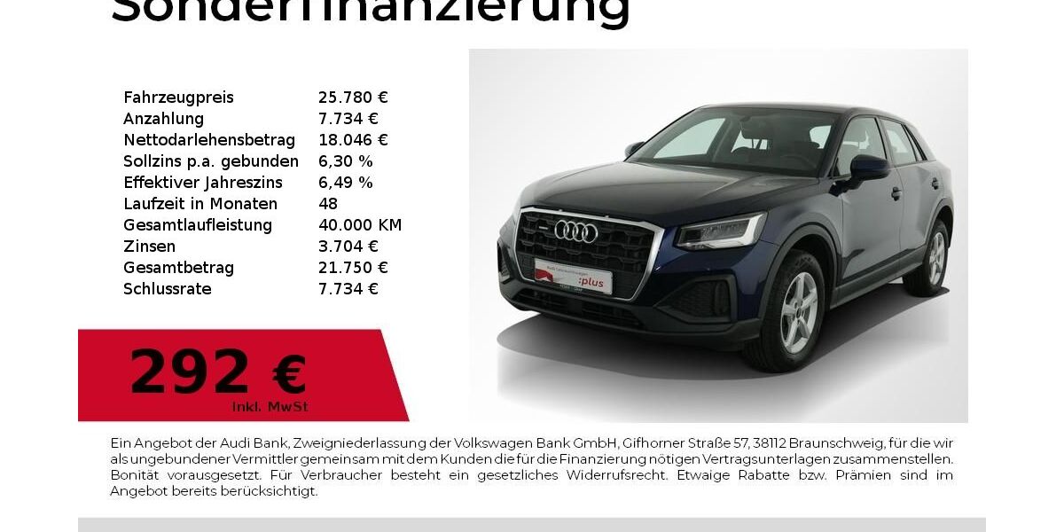 Audi Q2 43.600 km 25.780 &euro; Nürnberg 90411