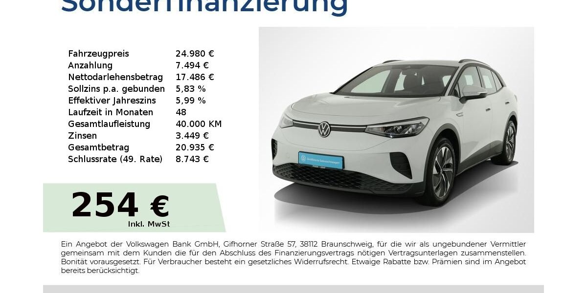VW ID.4 51.150 km 24.480 &euro; Nürnberg 90431