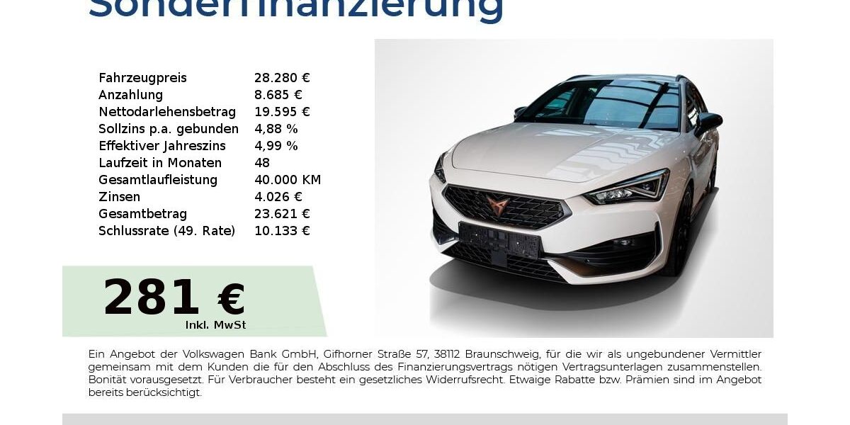 Cupra Leon 67.950 km 28.280 &euro; Nürnberg 90431