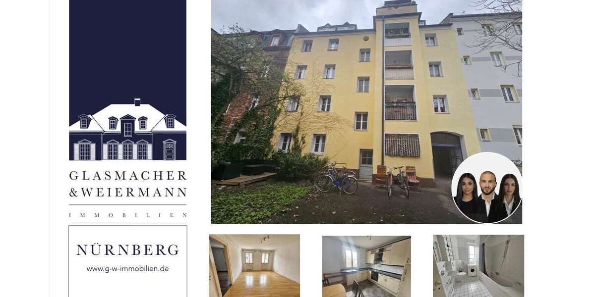 Etagenwohnung Nürnberg Gärten bei Wöhrd - 2 Zimmer, 65 m&sup2;, 214.000&euro; | Angebot:26454277