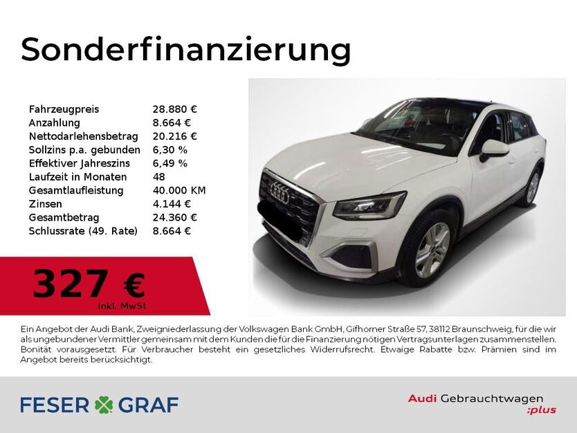 Audi Q2 83.700 km 28.880 € Nürnberg 90411