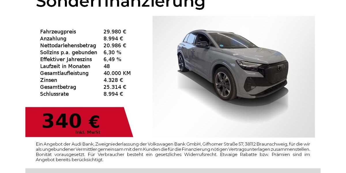 Audi Q4 e-tron 9.000 km 29.980 &euro; Nürnberg 90411