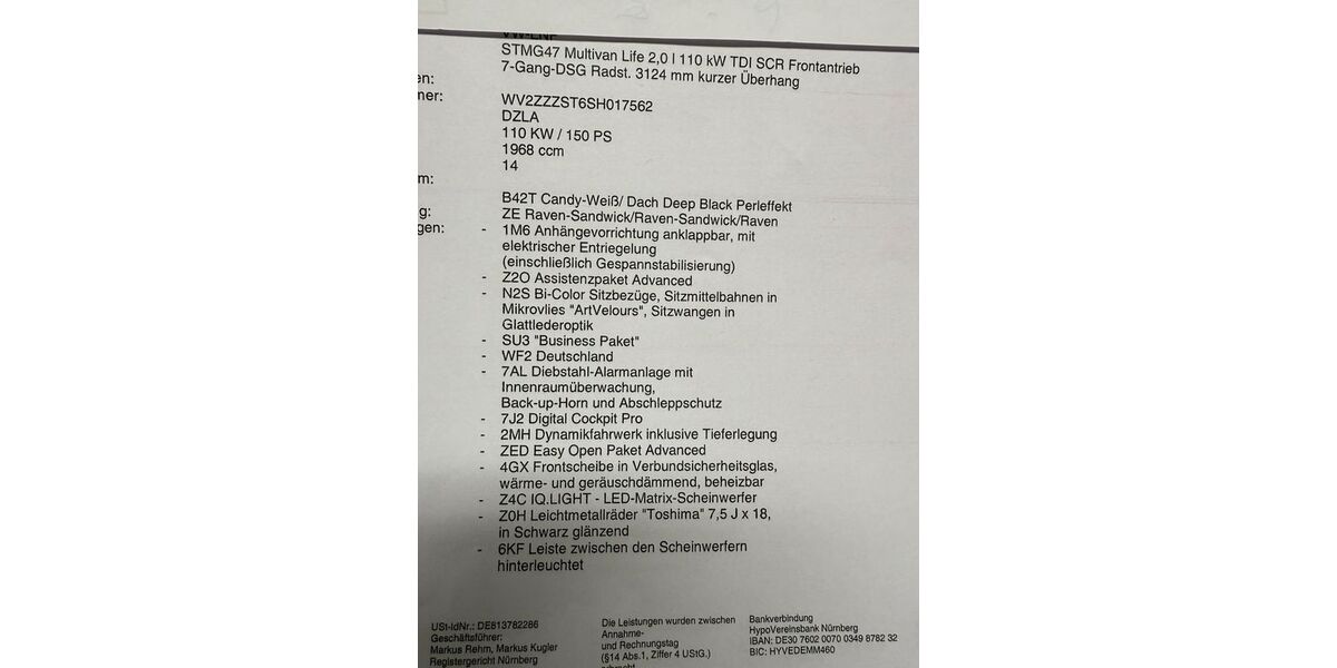 VW T7 Multivan 12.500 km 59.450 &euro; Nürnberg 90411